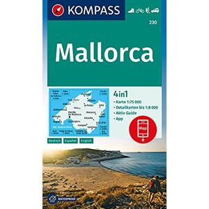Kompass Maps Mallorca K230: 4-in-1 hiking map with activity guide and detailed maps, including a map for offline use: 230 Kompass Maps Mallorca K230: 4-in-1 hiking map with activity guide and detailed maps, including a map for offline use: 230