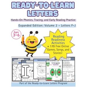 Christine, Maria Ready-to-Learn Letters: Expanded Edition, Volume 2 Letters F-J: Hands-On Phonics, Tracing, and Early Reading Practice Christine, Maria Ready-to-Learn Letters: Expanded Edition, Volume 2 Letters F-J: Hands-On Phonics, Tracing, and Early Reading Practice