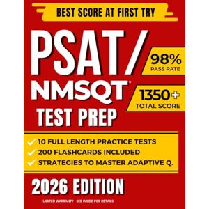 Perle, Jason PSAT/NMSQT Test Prep: The Complete Guide to Ace the Digital Exam and Achieve Your Best Score Includes Real Full-Length Practice Tests and Flashcards to Master Every Section and Earn National Merit Perle, Jason PSAT/NMSQT Test Prep: The Complete Guide to Ace the Digital Exam and Achieve Your Best Score Includes Real Full-Length Practice Tests and Flashcards to Master Every Section and Earn National Merit