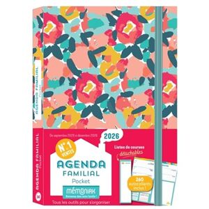 Agenda familial Mémoniak pocket, sept. 2025 à déc. 2026: Avec 260 autocollants Agenda familial Mémoniak pocket, sept. 2025 à déc. 2026: Avec 260 autocollants