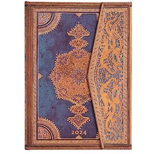 Paperblanks 12-Month Calendar 2024 Safavid Indigo Horizontal Midi (130 × 180 mm), Italian Version Paperblanks 12-Month Calendar 2024 Safavid Indigo Horizontal Midi (130 × 180 mm), Italian Version