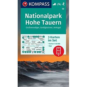 Hohe Tauern NP 3-set GPS Großvenediger, Großglockner, Ankogel (50): Set van 3 wandelkaarten Schaal 1 : 50.000 (Kompass Wanderkarten) Hohe Tauern NP 3-set GPS Großvenediger, Großglockner, Ankogel (50): Set van 3 wandelkaarten Schaal 1 : 50.000 (Kompass Wanderkarten)