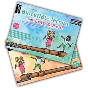 Hossain, Susanne Blockflöte lernen mit Lotti & Ben Band 1 + 2 im Set!: Der leichte Einstieg für Kinder die kindgerechte Blockflötenschule mit Liedern, Texten, Musik- & Malspielen (inkl. QR-Codes + Audio-Download) Hossain, Susanne Blockflöte lernen mit Lotti & Ben Band 1 + 2 im Set!: Der leichte Einstieg für Kinder die kindgerechte Blockflötenschule mit Liedern, Texten, Musik- & Malspielen (inkl. QR-Codes + Audio-Download)