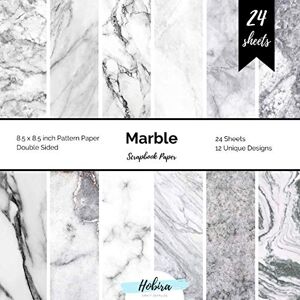 Brand, Hobira Marble Scrapbook Paper: Pattern Paper Double Sided Craft Paper for Card Making, Origami, Art Craft Projects and Scrapbook Journal 24 Paper Craft Sheets Brand, Hobira Marble Scrapbook Paper: Pattern Paper Double Sided Craft Paper for Card Making, Origami, Art Craft Projects and Scrapbook Journal 24 Paper Craft Sheets