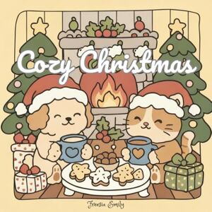 Freesia, Emily Cozy Christmas Coloring Book for Kids: Festive Holiday Scenes with Cute Animals, Gifts, Cookies & Fireplaces Freesia, Emily Cozy Christmas Coloring Book for Kids: Festive Holiday Scenes with Cute Animals, Gifts, Cookies & Fireplaces