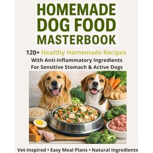 Bouchahda, Hanane HOMEMADE DOG FOOD MASTERBOOK: Premium Real-Food Protocol for Dogs 120+ Healthy Recipes • Meal Plans • Vet-Inspired Nutrition Bouchahda, Hanane HOMEMADE DOG FOOD MASTERBOOK: Premium Real-Food Protocol for Dogs 120+ Healthy Recipes • Meal Plans • Vet-Inspired Nutrition
