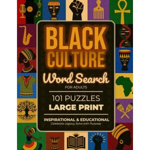 Books, EverMind Black Culture Word Search (Large Print): 101 Inspirational & Educational Puzzles Celebrating African American Heritage & Black History — Relax, Learn & Get Inspired Books, EverMind Black Culture Word Search (Large Print): 101 Inspirational & Educational Puzzles Celebrating African American Heritage & Black History — Relax, Learn & Get Inspired