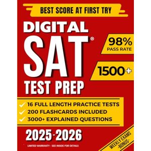 Perle, Jason Digital SAT Test Prep: The Most Complete Study Guide to Ace the SAT Exam and Achieve Your Best Score by Mastering Adaptive Questions Includes 5 Full-Length Practice Tests and EXTRA Weekly Exams Perle, Jason Digital SAT Test Prep: The Most Complete Study Guide to Ace the SAT Exam and Achieve Your Best Score by Mastering Adaptive Questions Includes 5 Full-Length Practice Tests and EXTRA Weekly Exams