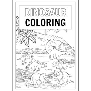 Hashmi, Syed Wasil Dinosaurs Pun Colouring Booklet in Grayscale Illustrative Style Hashmi, Syed Wasil Dinosaurs Pun Colouring Booklet in Grayscale Illustrative Style