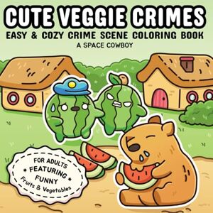 Cowboy, A Space Cute Veggie Crimes: Easy & Cozy Crime Scene Coloring Book for Adults Featuring Funny Fruits & Vegetables Cowboy, A Space Cute Veggie Crimes: Easy & Cozy Crime Scene Coloring Book for Adults Featuring Funny Fruits & Vegetables