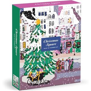 Galison Joy Laforme Christmas Square – DIY 9 x 12 Paint by Number Kit with Stunning Christmas Art for Beginners and Experts Includes Paint and Brushes Galison Joy Laforme Christmas Square – DIY 9 x 12 Paint by Number Kit with Stunning Christmas Art for Beginners and Experts Includes Paint and Brushes