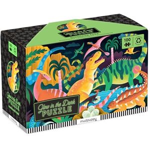 Mudpuppy Dinosaur Park – 100 Piece Glow in The Dark Jigsaw Puzzle with A Bold Scene of Marvelous Dinosaurs and Hidden Dino Skeleton Details in The Dark Mudpuppy Dinosaur Park – 100 Piece Glow in The Dark Jigsaw Puzzle with A Bold Scene of Marvelous Dinosaurs and Hidden Dino Skeleton Details in The Dark