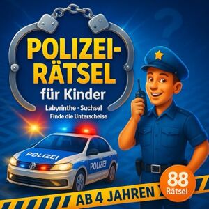 Creative Labs Polizei Activity Book für Kinder ab 4 Jahren – 88 Rätsel, Labyrinthe, Unterschiede finden, Finde das Paar, Wortsuche & Logikaufgaben: Mit Spaß ... Denken fördern – perfekt für Geschenk Creative Labs Polizei Activity Book für Kinder ab 4 Jahren – 88 Rätsel, Labyrinthe, Unterschiede finden, Finde das Paar, Wortsuche & Logikaufgaben: Mit Spaß ... Denken fördern – perfekt für Geschenk