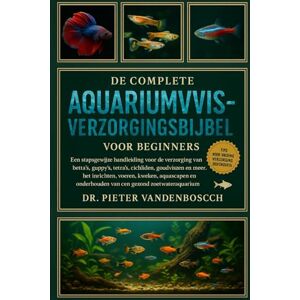 Vandenbosch, Dr. Pieter De complete aquariumvisverzorgingsbijbel voor beginners: Een stapsgewijze handleiding voor de verzorging van betta's, guppy's, tetra's, cichliden, ... onderhouden van een gezond zoetwateraquarium Vandenbosch, Dr. Pieter De complete aquariumvisverzorgingsbijbel voor beginners: Een stapsgewijze handleiding voor de verzorging van betta's, guppy's, tetra's, cichliden, ... onderhouden van een gezond zoetwateraquarium