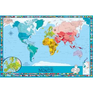 Monde pour enfants wall map laminated 811 Monde pour enfants wall map laminated 811