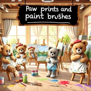Adventures, Animal Art Paw prints and paint brushes: Adorable Bears with a Splash of Creativity Adventures, Animal Art Paw prints and paint brushes: Adorable Bears with a Splash of Creativity