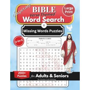 Publishing, Christians Codes Inspiring Bible Verse Themed Word Search & Missing Words Puzzles: Large Print Christian Activities for Adults & Seniors to Relax, Memorize Scripture & Improve Cognitive Skills Publishing, Christians Codes Inspiring Bible Verse Themed Word Search & Missing Words Puzzles: Large Print Christian Activities for Adults & Seniors to Relax, Memorize Scripture & Improve Cognitive Skills