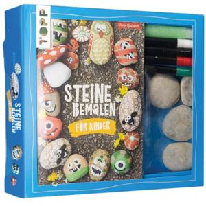 Frech Kreativ-Set Steine bemalen für Kinder (Buch + Material): Buch mit Anleitungen und Material für 4 bemalte Steine. Mit Nachtleuchtfarbe Frech Kreativ-Set Steine bemalen für Kinder (Buch + Material): Buch mit Anleitungen und Material für 4 bemalte Steine. Mit Nachtleuchtfarbe