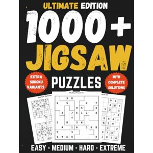 Puzzella, J J Ultimate Jigsaw Sudoku Puzzle Book for Adults, Teens & Seniors: 1,000+ Easy to Extreme Irregular Sudoku Puzzles with Samurai, Killer, Diagonal & Hyper Variants and Solutions Puzzella, J J Ultimate Jigsaw Sudoku Puzzle Book for Adults, Teens & Seniors: 1,000+ Easy to Extreme Irregular Sudoku Puzzles with Samurai, Killer, Diagonal & Hyper Variants and Solutions