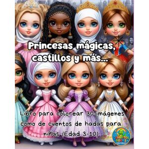 Luna, Genaro Princesas mágicas, castillos y más...: Libro para colorear 30 imágenes como de cuentos de hadas para niñas (Edad 3-10) (Genarito's Colección de libros para colorear en Español) Luna, Genaro Princesas mágicas, castillos y más...: Libro para colorear 30 imágenes como de cuentos de hadas para niñas (Edad 3-10) (Genarito's Colección de libros para colorear en Español)