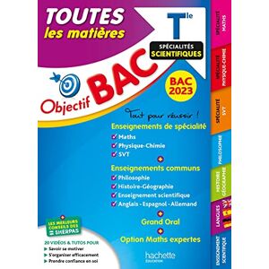 Rousseau, Philippe Objectif Bac 2023 Term Spécialités scientifiques Toutes les matières Rousseau, Philippe Objectif Bac 2023 Term Spécialités scientifiques Toutes les matières