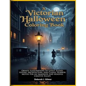 Gilmer, Deborah J. A Victorian Halloween Coloring Book: Ornate Illustrations Of Gaslit Scenes, Gothic Architecture, And Classic Horror Motifs For An Immersive And Mindful Creative Escape Gilmer, Deborah J. A Victorian Halloween Coloring Book: Ornate Illustrations Of Gaslit Scenes, Gothic Architecture, And Classic Horror Motifs For An Immersive And Mindful Creative Escape