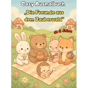 Hofer, Manfred Die Freunde aus dem Zauberwald – Niedliche Tierfreunde zum Ausmalen: Ein liebevoll gestaltetes Malbuch mit Hase Hanni, Bär Bruno, Katze Kira und Fuchs ... Kreativität, Entspannung und Feinmotorik Hofer, Manfred Die Freunde aus dem Zauberwald – Niedliche Tierfreunde zum Ausmalen: Ein liebevoll gestaltetes Malbuch mit Hase Hanni, Bär Bruno, Katze Kira und Fuchs ... Kreativität, Entspannung und Feinmotorik