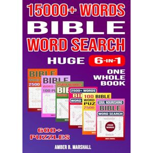 Marshall 15000+ Words Bible Word Search Huge 6-in-1 One Whole Book 600+ Puzzles: For Seniors, Smart Teens and Adults With Answers Marshall 15000+ Words Bible Word Search Huge 6-in-1 One Whole Book 600+ Puzzles: For Seniors, Smart Teens and Adults With Answers