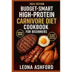Ashford, Leona Budget-Smart High-Protein Carnivore Diet Cookbook for Beginners: Affordable Meat-Only Meals for Fat Loss, Energy & Lean Strength: Includes Cost-per-Serving, 14-Day Starter Plan & 5-Ingredient Recipes Ashford, Leona Budget-Smart High-Protein Carnivore Diet Cookbook for Beginners: Affordable Meat-Only Meals for Fat Loss, Energy & Lean Strength: Includes Cost-per-Serving, 14-Day Starter Plan & 5-Ingredient Recipes