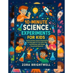 Brightwell, Zora 10‑MINUTE SCIENCE EXPERIMENTS FOR KIDS: Quick and Easy Science Experiments for Kids Ages 5–12 to Learn, Play and Discover with Simple Household Materials Brightwell, Zora 10‑MINUTE SCIENCE EXPERIMENTS FOR KIDS: Quick and Easy Science Experiments for Kids Ages 5–12 to Learn, Play and Discover with Simple Household Materials