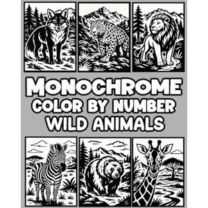 Henderson, john Monochrome Color by Number Wild Animals: Minimalist Black & White Coloring Book for Adults and Teens Using One Color Relaxing Landscapes Henderson, john Monochrome Color by Number Wild Animals: Minimalist Black & White Coloring Book for Adults and Teens Using One Color Relaxing Landscapes