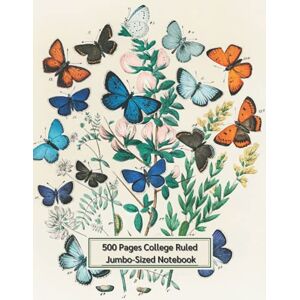 Publishing, Munteera 500 Pages College-Ruled Jumbo-Sized Notebook: Giant Notebook 500 Ruled Pages, Butterfly Theme, 8.5x11 inch (Giant Notebook Collection) Publishing, Munteera 500 Pages College-Ruled Jumbo-Sized Notebook: Giant Notebook 500 Ruled Pages, Butterfly Theme, 8.5x11 inch (Giant Notebook Collection)