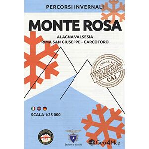 Geo4Map Monte Rosa Winter Map: Alagna Valsesia, Rima San Giuseppe, Carcoforo Geo4Map Monte Rosa Winter Map: Alagna Valsesia, Rima San Giuseppe, Carcoforo