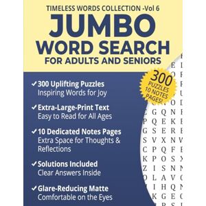 Wordwise, JT Jumbo Word Search (Collector’s Edition): 300 Large-Print Puzzles for Endless Relaxation (Timeless Words Collection) Wordwise, JT Jumbo Word Search (Collector’s Edition): 300 Large-Print Puzzles for Endless Relaxation (Timeless Words Collection)