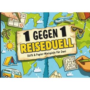 Frost, Tim 1 gegen 1 Reiseduell: Stift und Papier Minispiele für Zwei Reisespiele ohne Hilfsmittel Beschäftigung im Urlaub für Erwachsene, Paare, Familien & Kinder ab 10 Jahre Ideal für Autofahrten Frost, Tim 1 gegen 1 Reiseduell: Stift und Papier Minispiele für Zwei Reisespiele ohne Hilfsmittel Beschäftigung im Urlaub für Erwachsene, Paare, Familien & Kinder ab 10 Jahre Ideal für Autofahrten