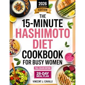 Vincent The 15-Minute Hashimoto Diet Cookbook for Busy Women: 100+ Fresh, Anti-Inflammatory Recipes in 15 Minutes or Less to Boost Energy, Calm Inflammation & Support Thyroid Health Vincent The 15-Minute Hashimoto Diet Cookbook for Busy Women: 100+ Fresh, Anti-Inflammatory Recipes in 15 Minutes or Less to Boost Energy, Calm Inflammation & Support Thyroid Health
