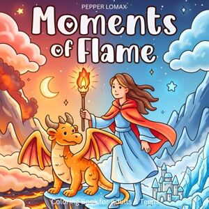 LOMAX, PEPPER Moments of Flame Coloring Book for Adults & Teens: Simple & Whimsical Pages to Color Featuring Women and Their Cute Dragon Friends LOMAX, PEPPER Moments of Flame Coloring Book for Adults & Teens: Simple & Whimsical Pages to Color Featuring Women and Their Cute Dragon Friends