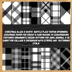 boiik, kajijla christmas black & white bufflo plaid tartan ephemera scrapbook paper for cricut & card making 14 scrapbooking textured ornaments design pattern for ... & decoupage with stripes and patterned style boiik, kajijla christmas black & white bufflo plaid tartan ephemera scrapbook paper for cricut & card making 14 scrapbooking textured ornaments design pattern for ... & decoupage with stripes and patterned style