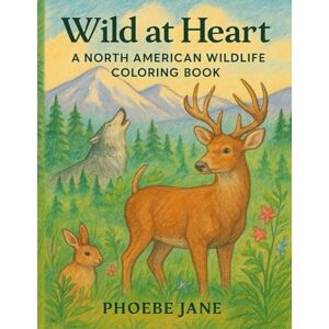 Jane, Phoebe Wild At Heart: A North American Wildlife Coloring Book: A Calming Coloring Journey Through the Majestic Wildlife of North America Jane, Phoebe Wild At Heart: A North American Wildlife Coloring Book: A Calming Coloring Journey Through the Majestic Wildlife of North America