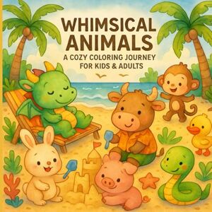 Publishing, Letgrow Whimsical Animals: A Cozy Coloring Journey for Kids & Adults: Adorable Animal Beach Scenes to Color for All Ages – Relaxing Summer Fun Coloring Book Publishing, Letgrow Whimsical Animals: A Cozy Coloring Journey for Kids & Adults: Adorable Animal Beach Scenes to Color for All Ages – Relaxing Summer Fun Coloring Book