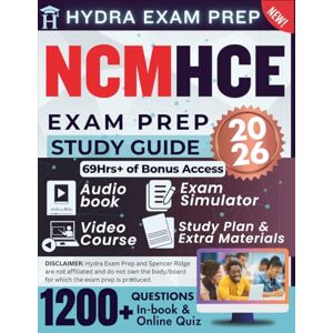 Ridge, Spencer NCMHCE Exam Prep Study Guide 2026: Updated for The National Clinical Mental Health Counselor Latest Edition Exam; Includes 69+ Hours Access of E-Learning Video, Exam Simulator, Audiobook, and More Ridge, Spencer NCMHCE Exam Prep Study Guide 2026: Updated for The National Clinical Mental Health Counselor Latest Edition Exam; Includes 69+ Hours Access of E-Learning Video, Exam Simulator, Audiobook, and More