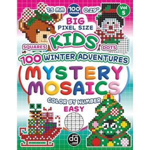 Publishing, DG Art Mystery Mosaic 100 Winter Adventures Easy Color by Number Squares and Dots for Kids & Teens: Big Pixel Size Art Quest Featuring Christmas Holiday ... Relief (Mystery Mosaic Color By Number) Publishing, DG Art Mystery Mosaic 100 Winter Adventures Easy Color by Number Squares and Dots for Kids & Teens: Big Pixel Size Art Quest Featuring Christmas Holiday ... Relief (Mystery Mosaic Color By Number)