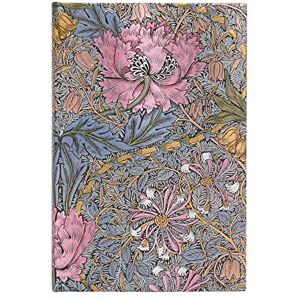 Paperblanks Morris Pink Honeysuckle (William Morris) Mini Lined Hardcover Journal: Hardcover, 85 gsm, ribbon marker, memento pouch, elastic closure, book edge printing Paperblanks Morris Pink Honeysuckle (William Morris) Mini Lined Hardcover Journal: Hardcover, 85 gsm, ribbon marker, memento pouch, elastic closure, book edge printing