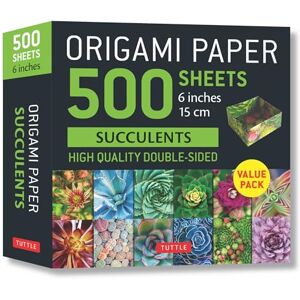 Tuttle Publishing Origami Paper 500 sheets Succulents 6 inch (15 cm): Tuttle Origami Paper: High-Quality, Double-Sided Origami Sheets with 12 Different Photographs ... ... (Instructions for 6 Projects Included) Tuttle Publishing Origami Paper 500 sheets Succulents 6 inch (15 cm): Tuttle Origami Paper: High-Quality, Double-Sided Origami Sheets with 12 Different Photographs ... ... (Instructions for 6 Projects Included)