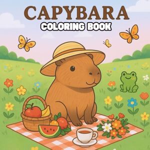 Ghost, Chubby Capybara Coloring Book: 40 Cute and Easy Capybara Designs for Relaxation and Fun – Perfect Animal Coloring Pages for Kids and Adults Ghost, Chubby Capybara Coloring Book: 40 Cute and Easy Capybara Designs for Relaxation and Fun – Perfect Animal Coloring Pages for Kids and Adults