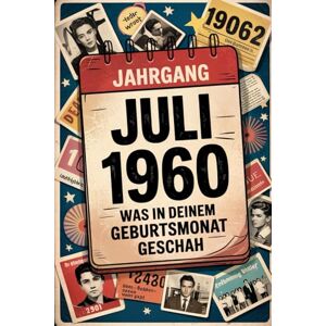Ohle, Britta Jahrgang Juli 1960: Was in deinem Geburtsmonat geschah: Die wichtigsten Ereignisse, kulturellen Highlights und besonderen Momente aus dem Juli 1960 – ... zusammengestellt als persönliches Geschenk Ohle, Britta Jahrgang Juli 1960: Was in deinem Geburtsmonat geschah: Die wichtigsten Ereignisse, kulturellen Highlights und besonderen Momente aus dem Juli 1960 – ... zusammengestellt als persönliches Geschenk