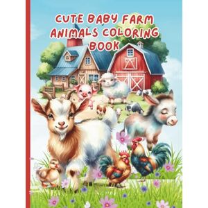 Boutique, Once In A Blue Moon Cute Baby Farm Animals Coloring Book Boutique, Once In A Blue Moon Cute Baby Farm Animals Coloring Book