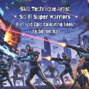 San, Sensei Skill Technique Artist Sci Fi Super Warriors: Fun and Epic Colouring Book 8.5 x 8.5 inches San, Sensei Skill Technique Artist Sci Fi Super Warriors: Fun and Epic Colouring Book 8.5 x 8.5 inches