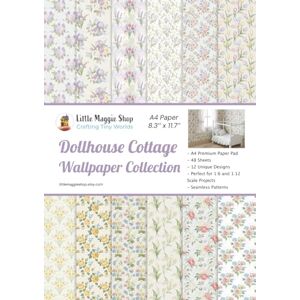 Atanasova, Margarita Dollhouse Floral Cottage Wallpapers Craft Book: 12 Seamless Floral Paper Designs • 48 A4 Sheets • Ready to Cut & Glue • Printed Collection for 1:12 & 1:6 (Dollhouse Wallpapers and Flooring) Atanasova, Margarita Dollhouse Floral Cottage Wallpapers Craft Book: 12 Seamless Floral Paper Designs • 48 A4 Sheets • Ready to Cut & Glue • Printed Collection for 1:12 & 1:6 (Dollhouse Wallpapers and Flooring)