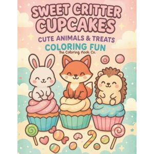 Nook Co., The Coloring Sweet Critter Cupcakes Coloring Book: 50 Cute and Easy Animal Illustrations with Desserts: A Fun, Relaxing Book for Kids, Teens, and Adults Nook Co., The Coloring Sweet Critter Cupcakes Coloring Book: 50 Cute and Easy Animal Illustrations with Desserts: A Fun, Relaxing Book for Kids, Teens, and Adults